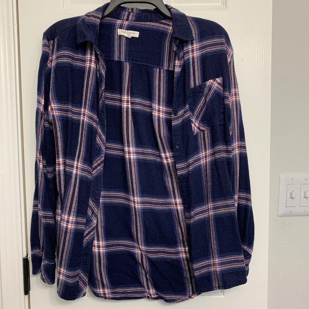 blue plaid flannel